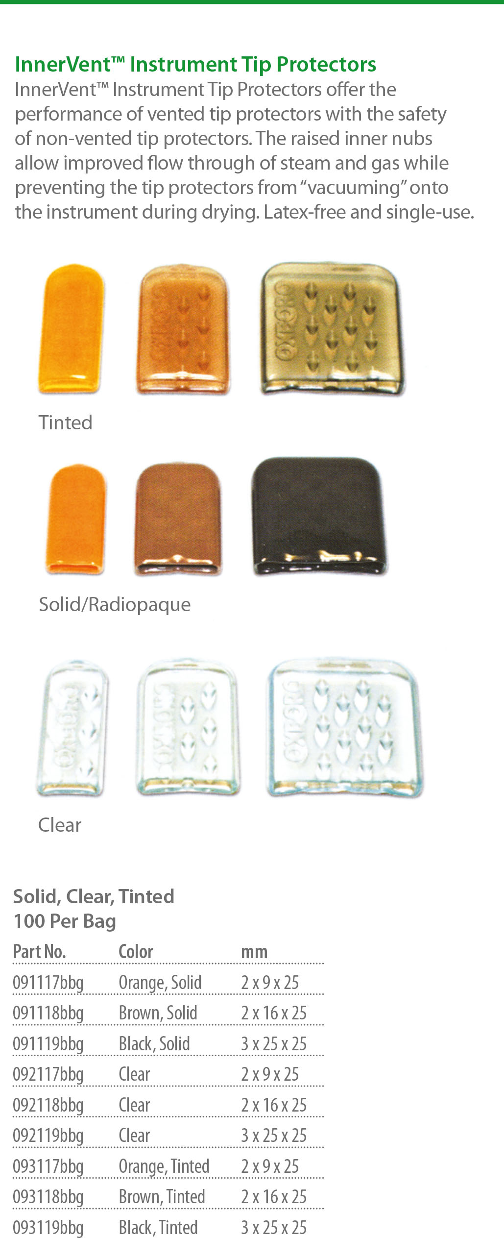 InnerVent ™ Instrumentenspitzenschutz transparent