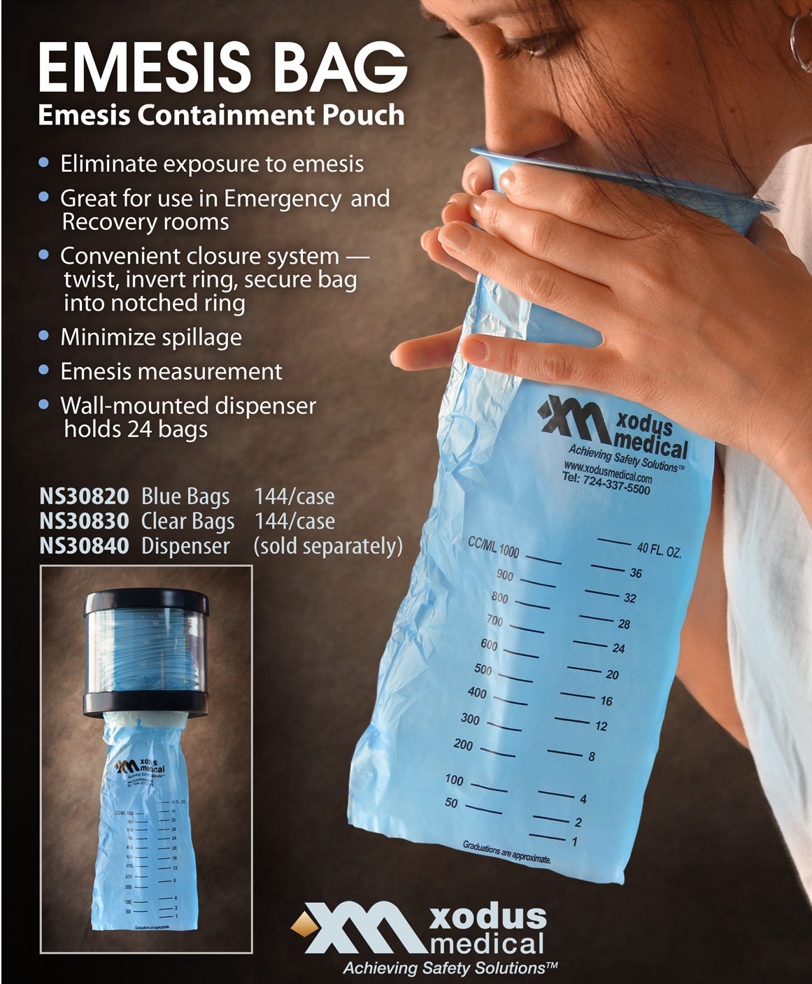 Emesis Bag grün (1000ml)