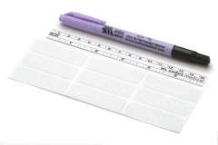 Dual Markierstift, Hautmarker / Permanentmarker, runder Stift, mit flexiblem Lineal und Lables