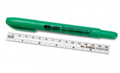 Hautmarkierstift, sehr feine Spitze runder Stift, flexiblem Lineal