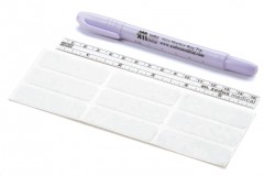 Hautmarkierstift, normale Spitze runder Stift, flexiblem Lineal und Lables