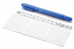 Hautmarkierstift, feine Spitze runder Stift, flexiblem Lineal und Lables