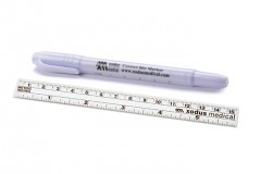 Correct Site Hautmarkierstift, Sharpie Style Spitze runder Stift mit flexiblem Lineal und Lables