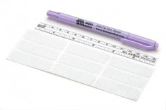 Dual Hautmarkierstift, normale Spitze / feine Spitze, runder Stift, mit flexiblem Lineal und Lables